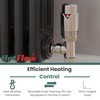 Hot Flow Chrome Marella Modern Thermostatic Radiator Valve Angled TRV.