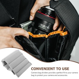 Homoyoyo 4 Pcs Camera Bag Divider Plug Baggies Dividers Bag Divider Organizer Insert Divider for Camera Bag Camera Bag Supply N Gray Suede Roller Partition Thicken Appendix