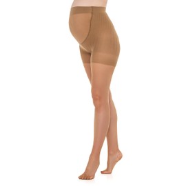 Veluk Maternity Sheer Tights for Women 20 Denier With Anatomy Shorts, Matte Surface, Flat Seams, Soft Elastic Belt and Cotton Gusset