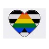 'Ally Flag Heart' Temporary Tattoo - Water Resistant, Skin-Safe, Non-Toxic