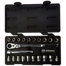 GEARWRENCH 23 Piece 3/8" Drive Pass-Thru™ 6 Point Standard SAE/Metric Mechanics Tool Set | 893823