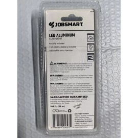 Jobsmart LED Aluminum Flashlight 120 Lumens 2 Hr Run Time 164 Ft. Beam Clip-On