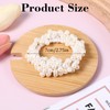 Pearl Hair Tie,8 Pcs White Elastic HairScrunchies for Women Thick