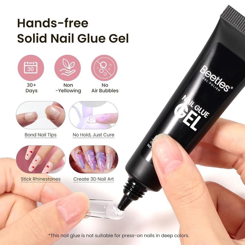 Beetles Gel Nail Kit with Nail Dehydrator and Primer, 576Pcs