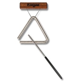 TreeWorks Chimes 4" Triangle with Beater and Holder — MADE IN U.S.A. — Professional Studio-Grade Solid Steel, Hand Bent in Nashville Tennessee for a Pure Tone, 4-Inch (TRE-HS04)
