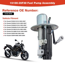 15100-35F30 Fuel Pump Assembly Compatible with Suzuki SV650/ SV650A/ SV650S/ SV650SA/ SV1000/ SV1000S/ GSXR1000/ GSXR1000Z, K3/K4, 2003-2007