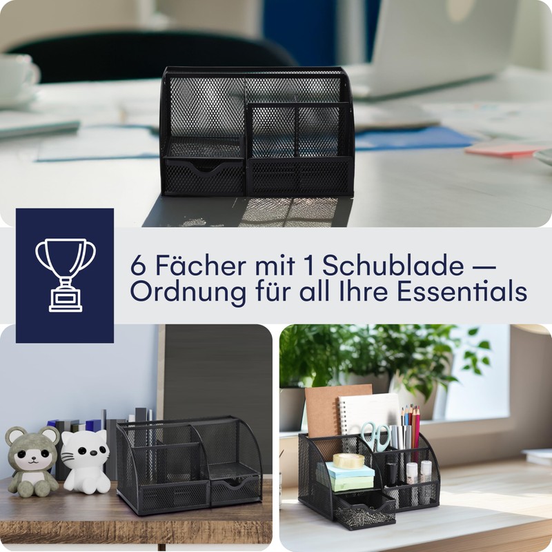 Office World Metal Desk Organiser Space Saving for Office, School