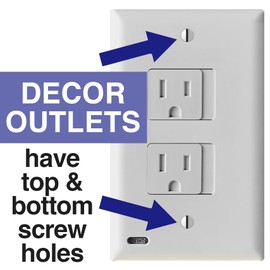 Single - SnapPower SafeLight [For Décor Outlets] - Self-Closing Safety Cover Plate with LED Night Light - Child-Proofing Wall Plate Helps Protect Baby From Electrical Shock - (Décor, White)