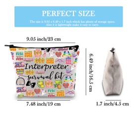 GJTIM Interpreter Zipper Pouch Interpreter Survival Kit Gift Makeup Bag for ASL Sign Language Interpreter (Survival Interpreter 2 Bag)