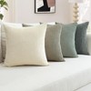JOTOM Set of 4 Corduroy Cushion Covers, Decorative Cushion, Couch