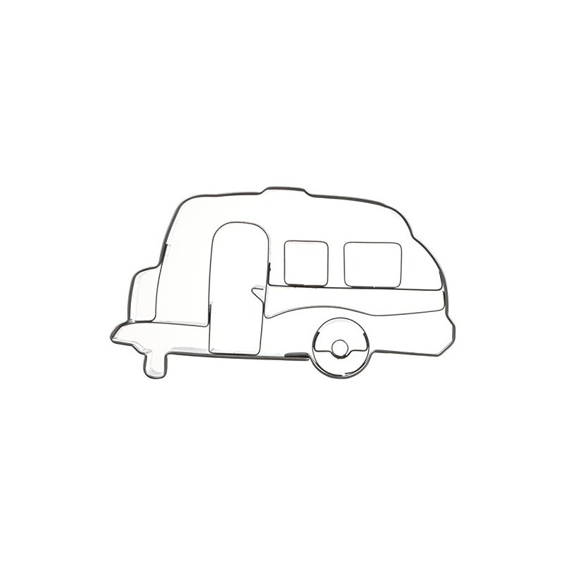 Staedter Caravan Shape Cookie Cutter, Stainless Steel Silver, 8 x