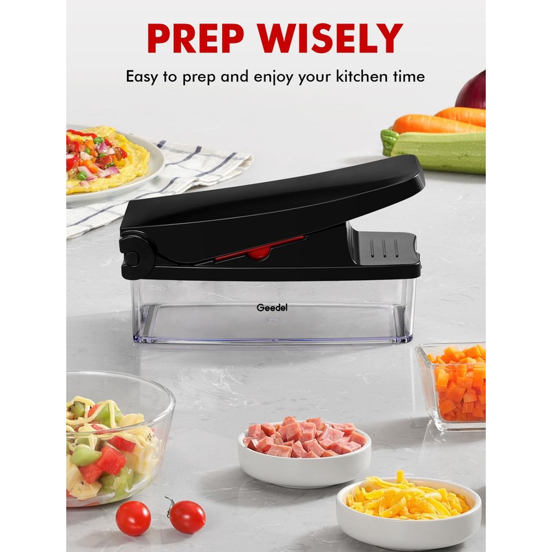 Geedel Vegetable Chopper, Onion Chopper Pro Food Chopper, Kitchen Vegetable