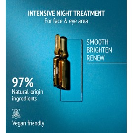 Comfort Zone - Renight Bright & Smooth Ampoules, 7 Glass Vials - Stimulates Skin’s Renewal and Luminosity, Night Face Treatment, Transparent