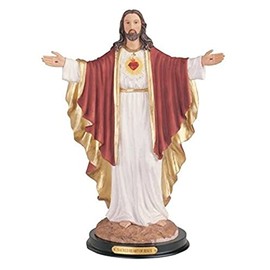 George S. Chen Imports Jesus Holy Figurine Religious Decor (Red-White, 12-INCH)