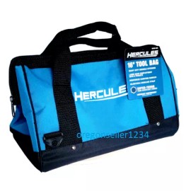 Heavy Duty Tool Bag Hercules 16 In. Wide Mouth With 6 Pockets Tear Resistant