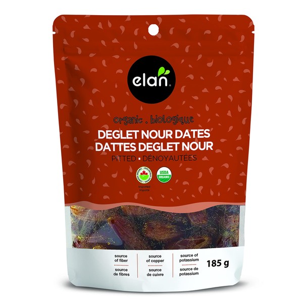 ELAN Organic Pitted Dates, Non-GMO, Vegan, Gluten-Free, 185 Gram