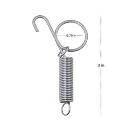 DGHAOP 8PCS Spring Cage Door Hooks Combination Breeding Fixed Metal Finger Latch Hooks for Cat Dog Rabbit Chicken Pigeon Locking