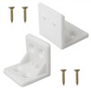 JJHXSM 16pcs L Shape Plastic Corner Bracket 28x28mm White Nylon