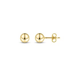 Amberta Allure Women 9 Ct Yellow Gold Ball Stud Earrings: 5 mm