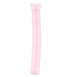 Panini Tessuti, Nylon Fixed Zipper with Small Grain, Fixed Spiral Zip, 100% Polyester, Size: 20 cm, 1 qty = 1 zipper, for Clothing and Accessories (Pink Baby 512)