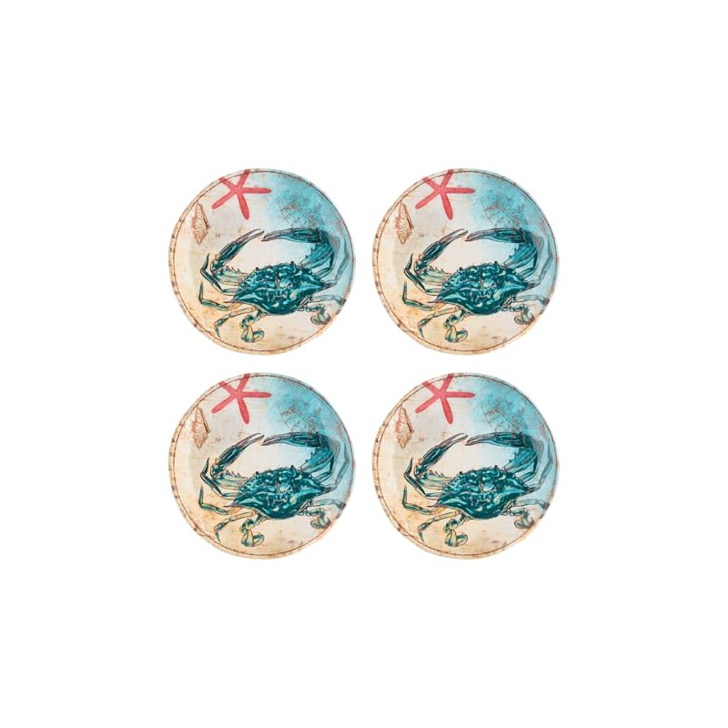 UPware 4-Piece 6 Inch Melamine Dessert Plates Appetizer Dinner Plates
