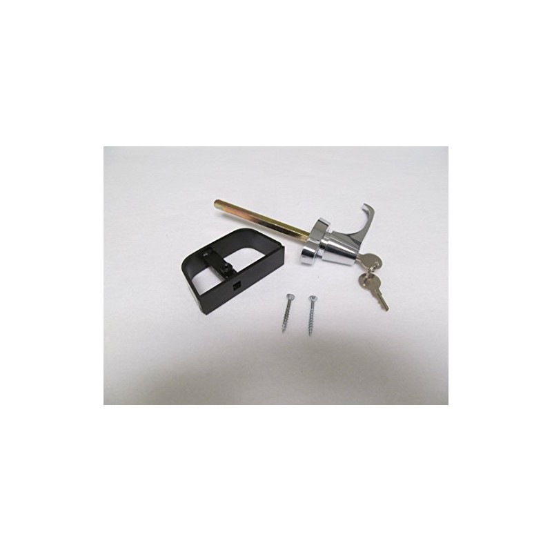 L Door Handle Chrome 4-1/2" W/Back HandleOff Center Shaft Shed