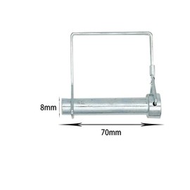 5Pcs Carbon Steel Wire Lock Pin,Sliver Shaft Locking Pin,Square Pto Pin ,Heavy Duty Safety Coupler Shaft Locking Pin for Farm 8mm*70mm