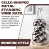 Kings Brand Furniture - Cello-Shaped Wine Rack Home Bar, Metal