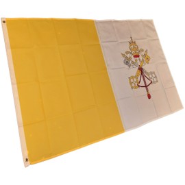 NWFlags Vatican City Flag 3ft x 2ft 75d Premium Polyester Suitable For Flagpoles | Strong Polyester 3x2 foot material Vatican flag with Eyelets