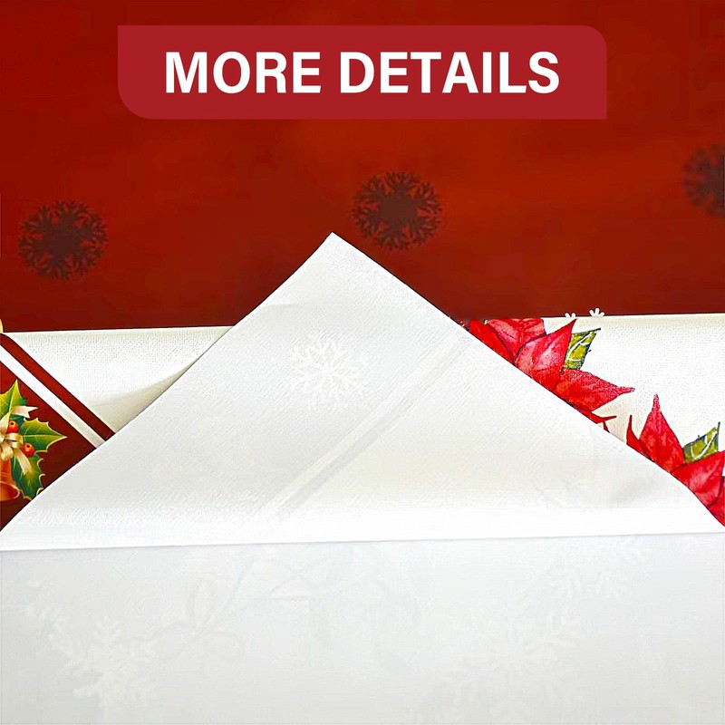 Halibutfly Table Cloth for Rectangle Table, Waterproof and Oil-Proof Vinyl