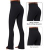 Sunzel No Front Seam Crossover Flare Leggings for Women Hidden