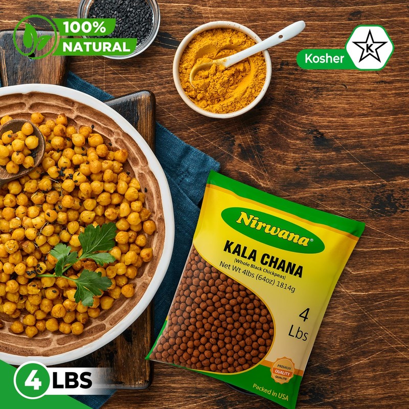 Black Chickpeas (Kala Chana) – Premium Dry Garbanzo Beans for