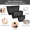 Bolsa de Tocador, 3PCS Bolsa Transparente Viaje Transpirable y Ligero,