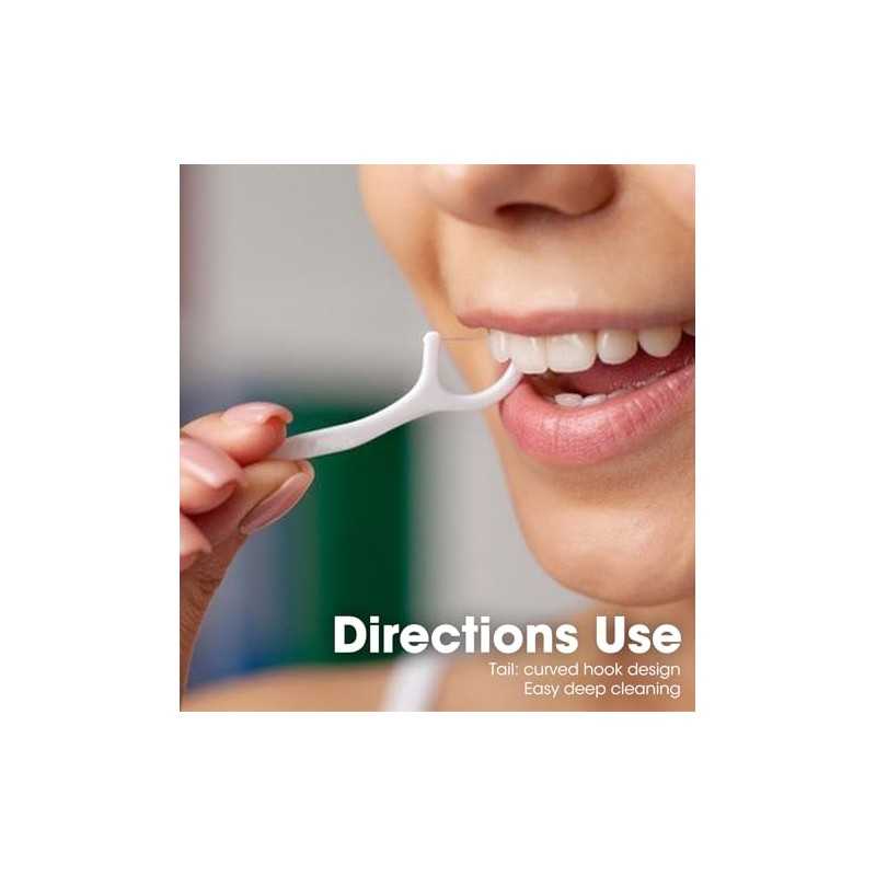 AZEN 2500 Count Dental Floss Bulk, Individually Wrapped Floss Picks,
