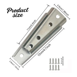 4Pcs Furniture connectors Sectional Sofa Connector, Diagonal Bolts, Sofa Fixing Bolts, Interlocking Connector Bracket, Bed Frame Accessories for Sofas & Modular Furniture (Silver, 12cm)