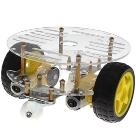 Two Level Chassis with 2 Motors Smart Car - DIY Kit for Robot Projects - Ideal for Arduino & Raspberry Pi - Includes Motors & Wheels - Perfect for Programming and Electronics Projects