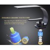 becola Matte Black Bathroom Faucet, Modern Single Hole Bathroom Faucet,