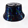 JAZTAKU Laser Metallic Bucket Hat Reversible Waterproof Rain Cap Holographic