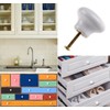 OctinPris 20x White Door Knob Cabinet Retro Round Ceramic Drawer