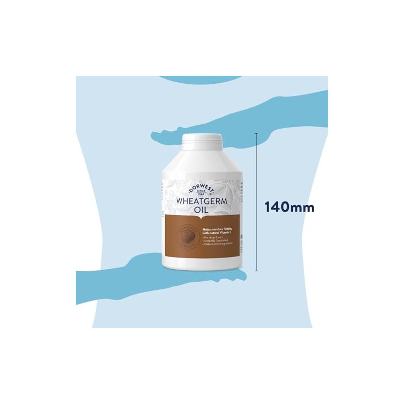 Dorwest Herbs Wheatgerm Oil Capsules for Dogs and Cats 500