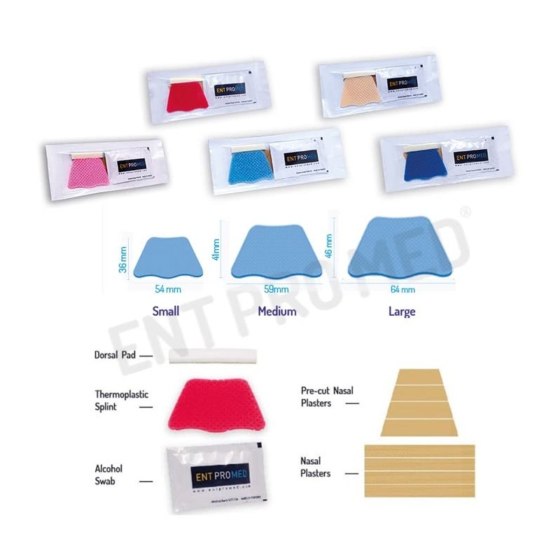 Thermoplastic External Nasal Splint - Baby Blue Colour - a