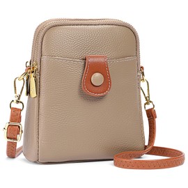 FALAN MULE Cell Phone Purses Small Genuine Leather with Adjustable Strap Crossbody Bags for Women