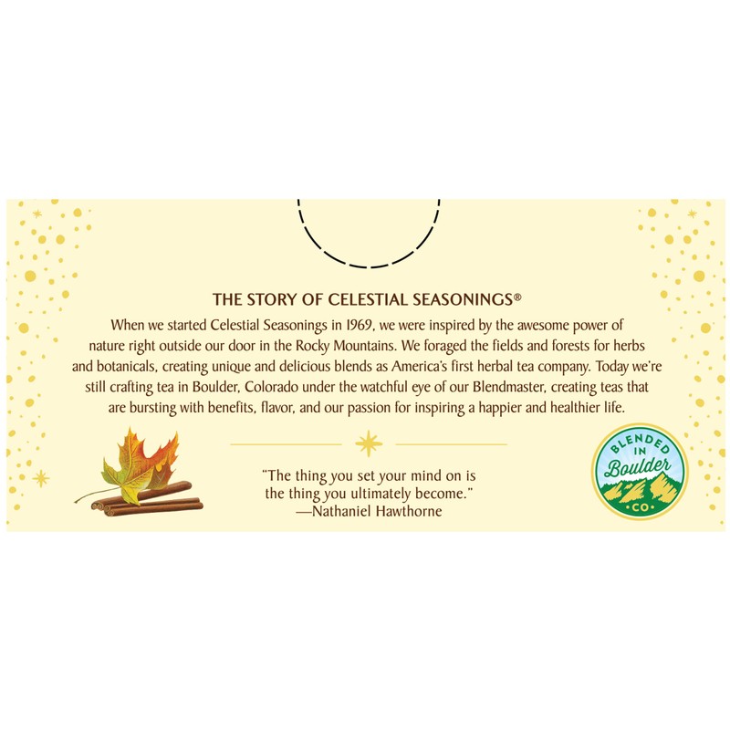 Celestial Seasonings Herbal Tea, Vermont Maple Ginger, Caffeine Free, 20