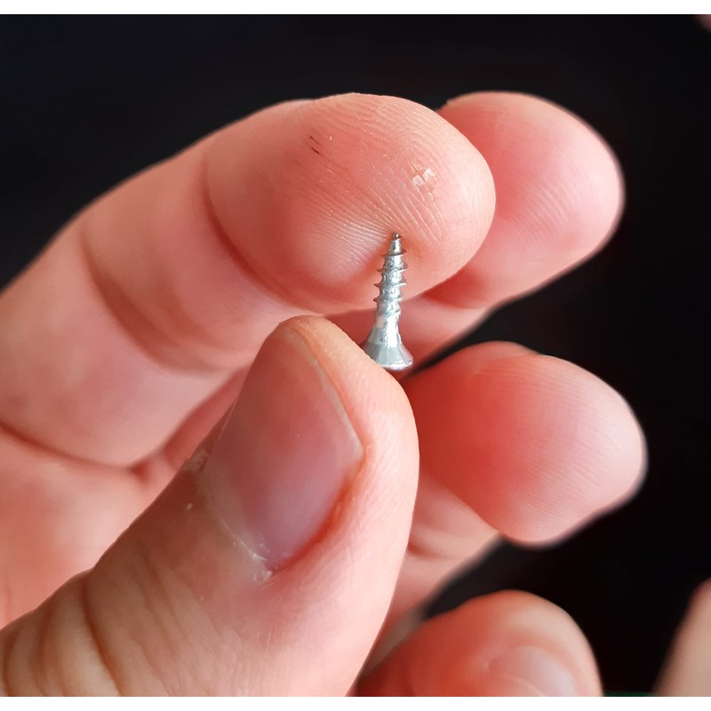 Wood Screws Zinc Plated Silver Full Thread Self Tapping M2