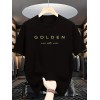 Camiseta Holgada Estampado Golden Jung Kook Algodón