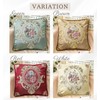 Elegant Antique Embroidery Floral Throw Pillow Case Sofa Home Decor