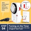 Simple Deluxe 24 Hour Plug-in Timer, Mechanical Timer for Electrical