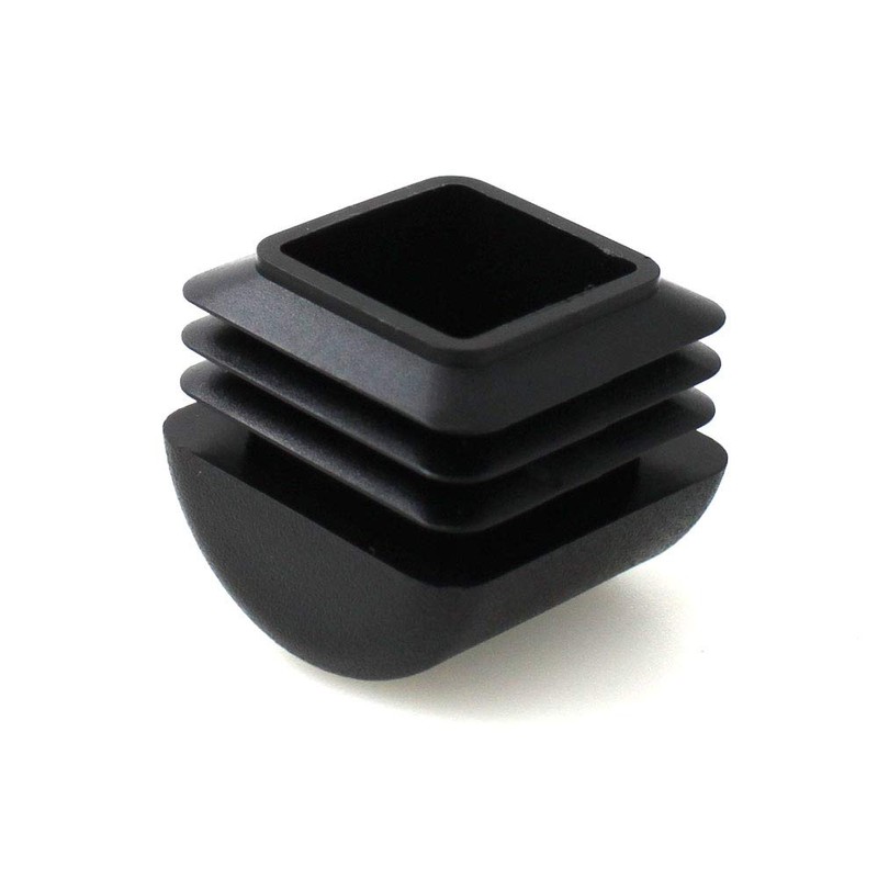 Qty: 16pcs 20mm (3/4") Square Tube Domed Ribbed Inserts End