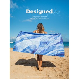 Diveblues Microfiber Beach Towel Fast Drying, Extra Large 71" x 32" Sand Free Beach Towel Super Lightweight Towels for Swimming Pool, Camping, Picnic, Yoga Gym Sports