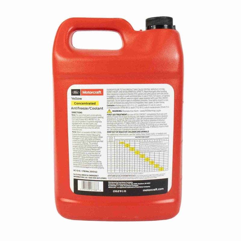 Motorcraft 4x Engine Coolant Antifreeze YELLOW CONCENTRATED MOTORCRAFT VC-13-G